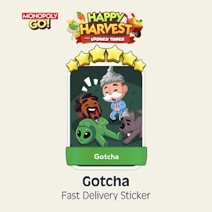 Gotcha 6 Stars Set 19 Monopoly GO Sticker