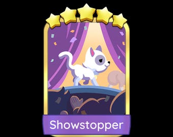 Golden Blitz Showstopper 5 Stars Sticker Monopoly GO Set 19