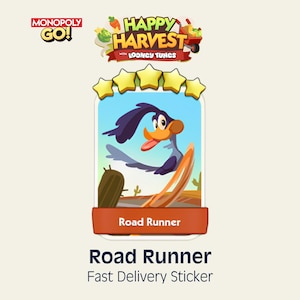 Road Runner 5 Stars Set 21 Monopoly GO Sticker