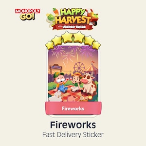 Fireworks 6 Stars Set 20 Monopoly GO Sticker