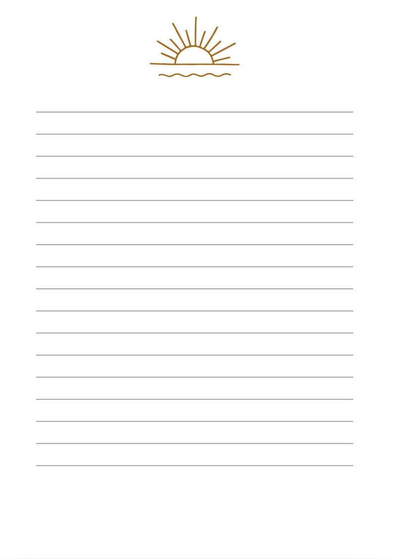 Fall Lined Note Paper Printables - A4, A5 (digital Download) - Etsy