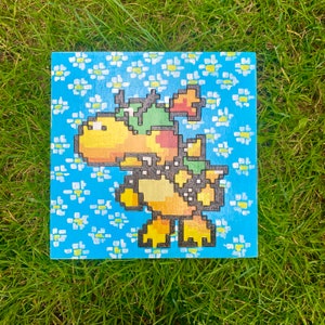 OOAK 8 bit Baby Bowser aus Super Mario World 2: Yoshi Island - gebrannt und fertig zum Aufhängen!