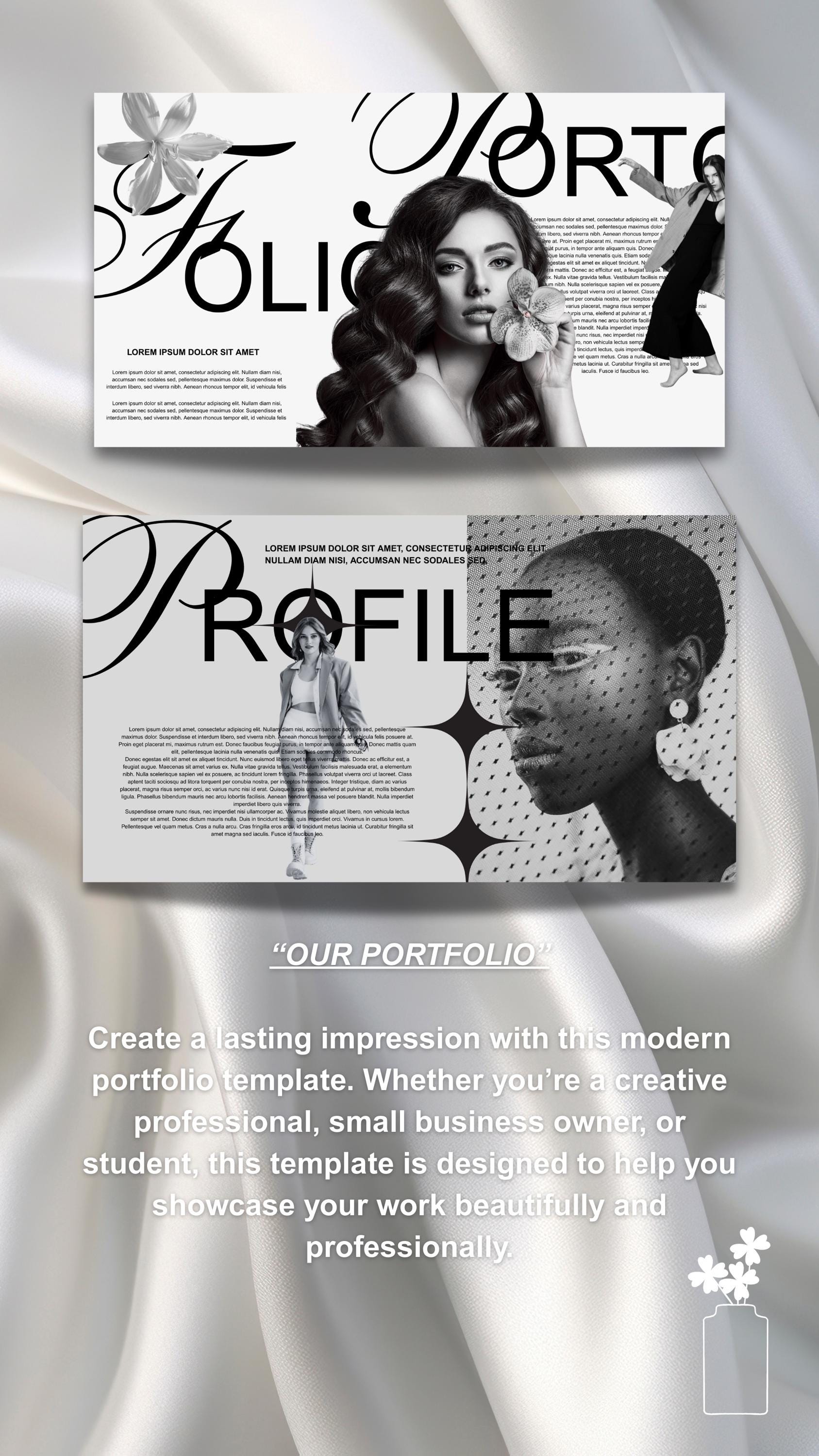 Modern Minimal Portfolio & Lookbook Template | Minimalist Presentation ...