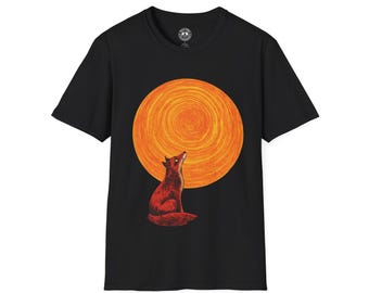 T-shirt vos en maan | Claire Avril Woodland Art