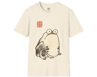 T-shirt Japanse kikkerkunst: Ito Jakuchu-stijl, T-shirt natuur