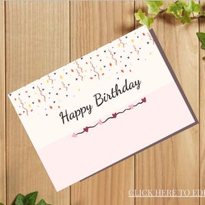 tarjeta de cumpleaños / tarjeta de cumpleaños para ella / tarjeta de cumpleaños para él / tarjeta de cumpleaños para amigos / impresión de tarjeta de cumpleaños / tarjeta de cumpleaños para mamá /