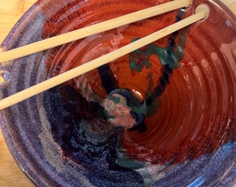 Tigela de arroz/ramon/macarrão artesanal Larrabee Ceramics