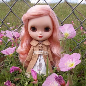 Pattern PDF - Edwardian Style Felt Coat, Fits 12" Blythe, Icy, and Jecci Five Dolls - permission to sell finished items image 1