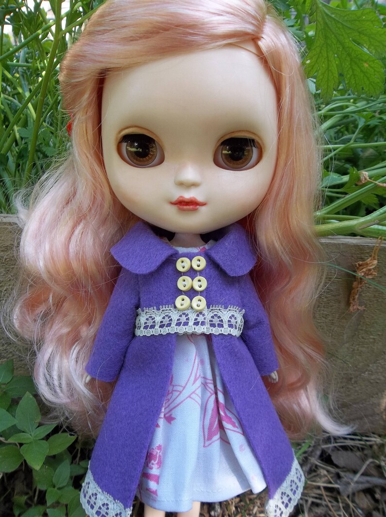 Pattern PDF - Edwardian Style Felt Coat, Fits 12" Blythe, Icy, and Jecci Five Dolls - permission to sell finished items image 4