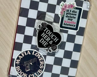 Dark Romance Kindle Grip | Gothic Bookish Accessory | Romantasy E-Reader Handle