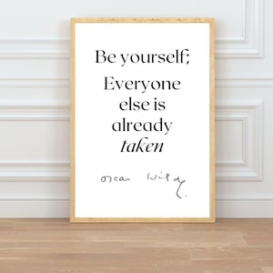 Oscar Wilde Zitat Druck: Minimalistische irische Literaturkunst (Digitaler Download)