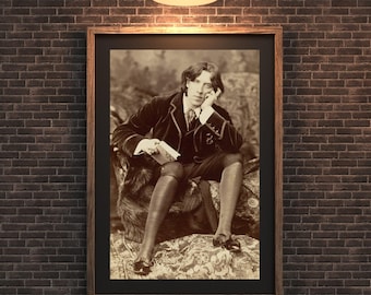 Oscar Wilde Portrait: Vintage Victorian Photograph, Irish Author (Digital Download)