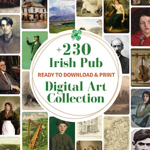 230 Irish Pub Prints Set: Vintage Ireland Wall Art Bundle Collection (Digital Download)