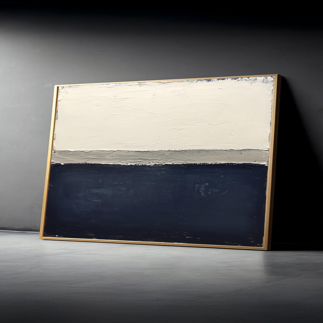 Modern Minimalist Abstract Canvas Wall Art, Mark Rothko Style, Neutral ...