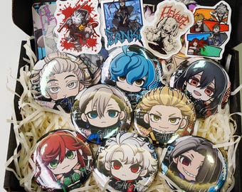 GACHIACUTA | Badges Set  | Anime Fan Gift | Handmade Merch Wave 1 Exclusive Collectible