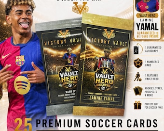 Lamine Yamal Vault Hero Lot | 25 Soccer Cards | Guaranteed Auto + Numbered