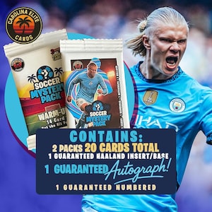 Soccer Cards Mystery Pack - Haaland! Guaranteed Autograph + Numbered + HAALAND