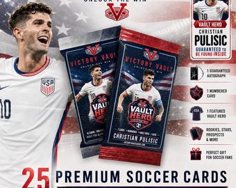 USA Vault Hero Lot | 25 Soccer Cards | Guaranteed Pulisic + USMNT Auto