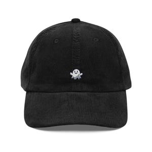 Vintage Ghost Corduroy Cap, Retro Hat, Casual Style, Gift for Her, Halloween, Halloween Gift, Gift for Him
