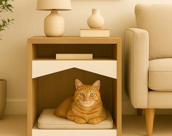 Modern Wooden Pet House Plans: CNC-Ready DIY Cat/Dog Shelter (Digital Download