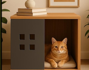 Modern Wooden Pet House Plans: CNC Ready, DIY Cat & Dog Shelter (Digital Download)