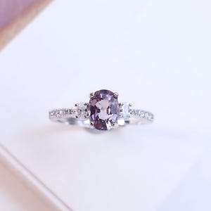 Amethyst Ring, Natural Amethyst Ring, Oval Amethyst Ring In 925 Sterling Ring , February Birthstone Ring, Statement Ring, Stacking Ring