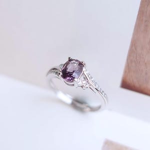 Natural Amethyst Ring, Amethyst Ring, Oval Amethyst Ring In 925 Sterling Ring , February Birthstone Ring, Statement Ring, Gift For Her