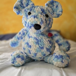 Handmade crochet teddy bear