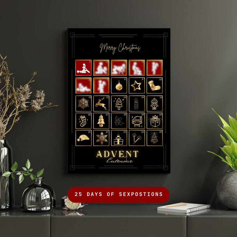 Advent Calendar for Couples – 25 Sex Positions | Naughty Christmas Gift ...