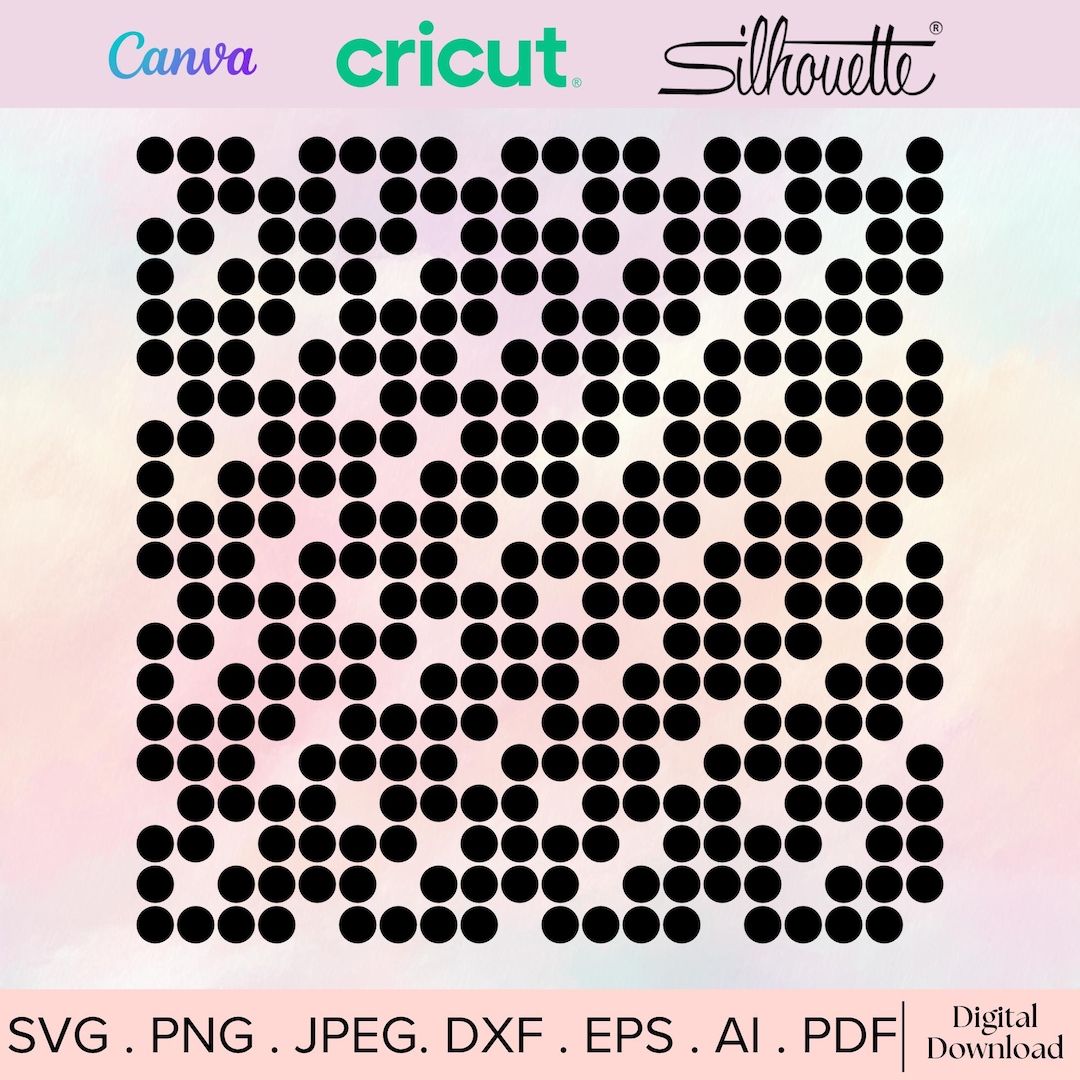 Seamless Circles Pattern Svg, Cut File Cricut, Silhouette, Png Jpeg Ai ...