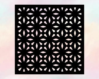 SVG Laser-Schnitt Dekorative Panele - Einzelnes Design, 10 Rapport, mit Rand & randlos, svg Pdf Png Jpeg Eps Dxf Ai