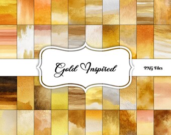 40 Gold inspirierte Texturen Digitales Papier (PNG)