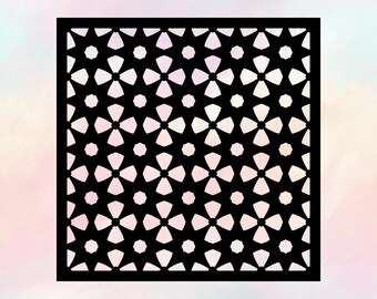 SVG Laser-Schnitt Dekorative Panele - Einzelnes Design, 10 Rapport, mit Rand & randlos, svg Pdf Png Jpeg Eps Dxf Ai