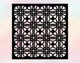 SVG Laser-Schnitt Dekorative Panele - Einzelnes Design, 10 Rapport, mit Rand & randlos, svg Pdf Png Jpeg Eps Dxf Ai