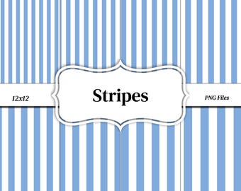 Blaue Streifen Muster: 40 Papiere (12x12, PNG, 300 dpi)