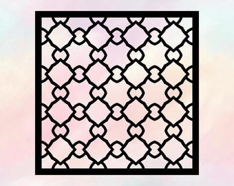 SVG Laser-Cut Decorative Panels – Single Design, 10 Repeats, Bordered & Borderless, Svg Pdf Png Jpeg Eps Dxf Ai