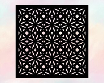 SVG Laser-Schnitt Dekorative Panele - Einzelnes Design, 10 Rapport, mit Rand & randlos, svg Pdf Png Jpeg Eps Dxf Ai