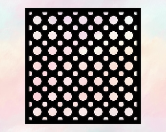 SVG Laser-Schnitt Dekorative Panele - Einzelnes Design, 10 Rapport, mit Rand & randlos, svg Pdf Png Jpeg Eps Dxf Ai