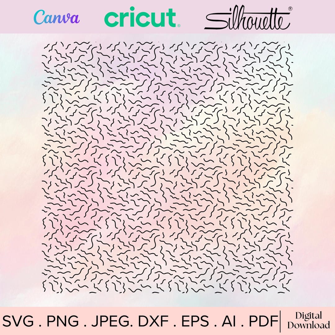 Seamless Squiggle Pattern Svg, Cut File Cricut, Silhouette, Png Jpeg Ai ...