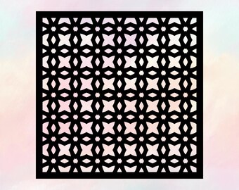 SVG Laser-Schnitt Dekorative Panele - Einzelnes Design, 10 Rapport, mit Rand & randlos, svg Pdf Png Jpeg Eps Dxf Ai