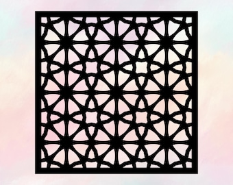 SVG Laser-Schnitt Dekorative Panele - Einzelnes Design, 10 Rapport, mit Rand & randlos, svg Pdf Png Jpeg Eps Dxf Ai