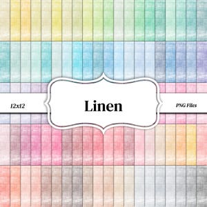 100 Linen Texture Pattern Digital Paper Bundle: 100 Colors (12x12, PNG, 300 dpi) image 1