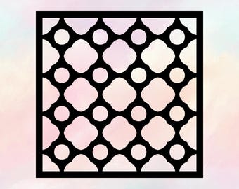 SVG Laser-Schnitt Dekorative Panele - Einzelnes Design, 10 Rapport, mit Rand & randlos, svg Pdf Png Jpeg Eps Dxf Ai