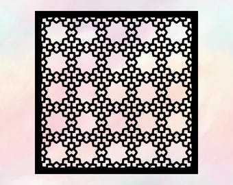 SVG Laser-Cut Decorative Panels – Single Design, 10 Repeats, Bordered & Borderless, Svg Pdf Png Jpeg Eps Dxf Ai
