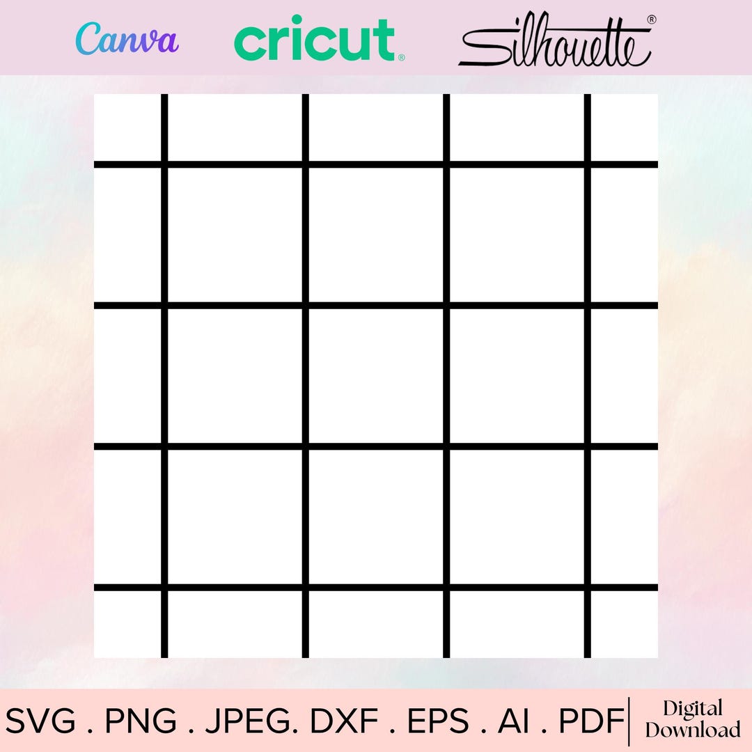 Seamless Grid Pattern Svg, Cut File Cricut, Silhouette, Png Jpeg Ai Dxf ...