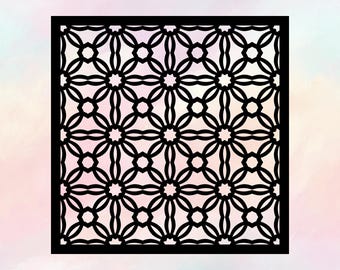 SVG Laser-Schnitt Dekorative Panele - Einzelnes Design, 10 Rapport, mit Rand & randlos, svg Pdf Png Jpeg Eps Dxf Ai