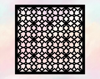 SVG Laser-Schnitt Dekorative Panele - Einzelnes Design, 10 Rapport, mit Rand & randlos, svg Pdf Png Jpeg Eps Dxf Ai