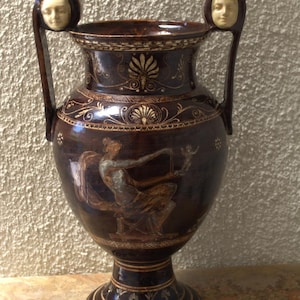 A Neo-Classical Glazed Ceramic Amphora, Signed “NOVE”, Italy, 19th century
