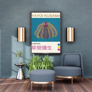 Yayoi Kusama Pumpkin Matte Vertical Posters-Colorful Wall Art-Home Decor-Art Lovers Gift-Contemporary Art Prints