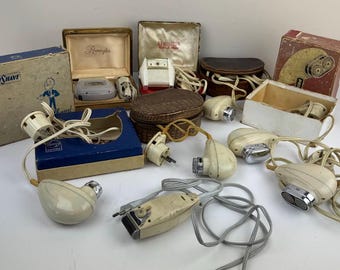 Lote de afeitadoras eléctricas vintage (8 piezas)